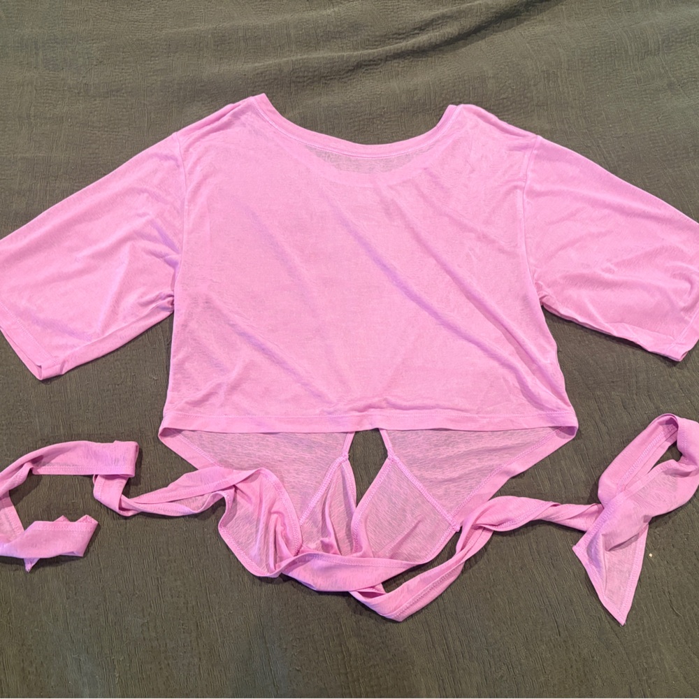 Fabletics Pink Women's Wrap Robe - Picture 5 of 5